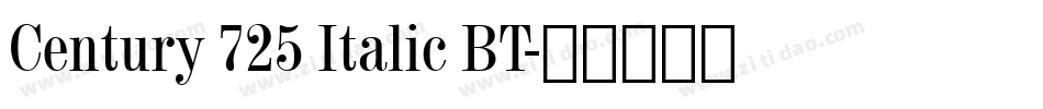 Century 725 Italic BT字体转换